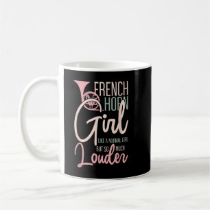 Caneca De Café Francês Horn Girl Engraçada Música Sobre Marcha Ba