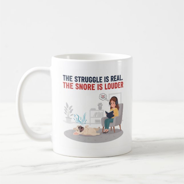 Caneca De Café Francês Respirando Alto Presente Divertido para Mã (Esquerda)