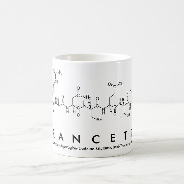 Caneca De Café Francette peptide name mug (Centro)