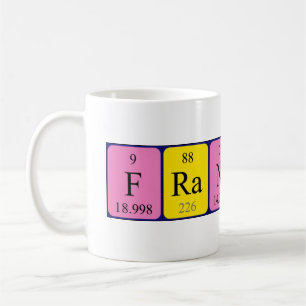 Caneca De Café Francis com o nome da mesa periódica