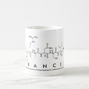 Caneca De Café Francis Peptide name mug