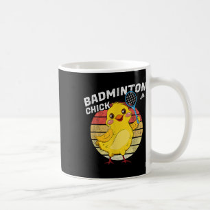 Caneca De Café Frango de Badminton Retro Galinha Peteca Mulheres