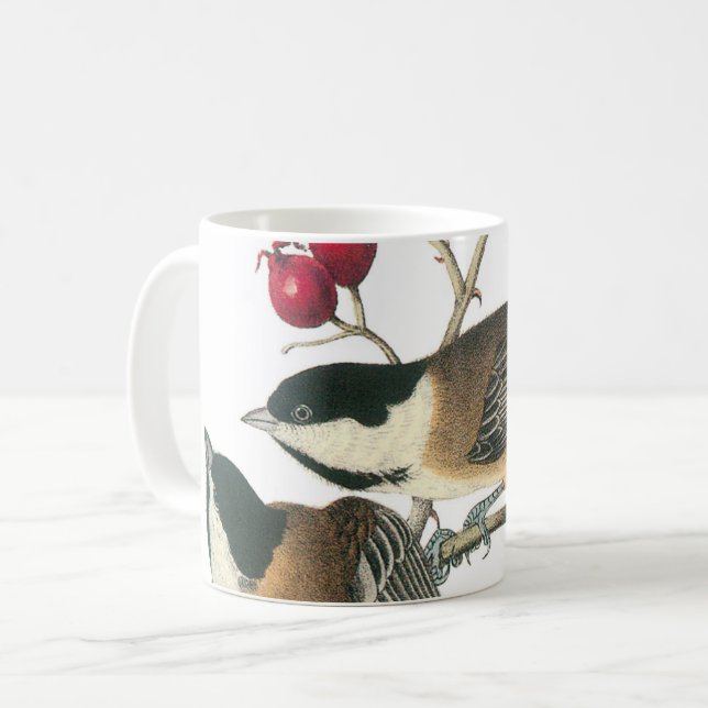 Caneca De Café Frango de capa preta de Audubon (Frente Esquerda)