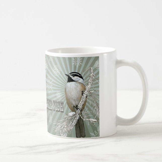 Caneca De Café frango de madeira de inverno de colheita moderna (Direita)