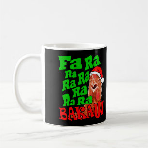 Caneca De Café Frango de Natal Caroling Fa Ra Ra Feia Natal Feio