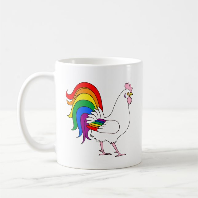 Caneca De Café Frango do Orgulho Gay (Esquerda)