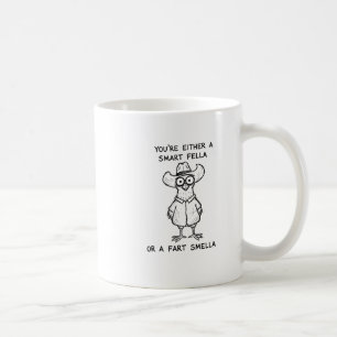 Caneca De Café Frango Feio Cowboy Inteligente ou Farto Fedorento