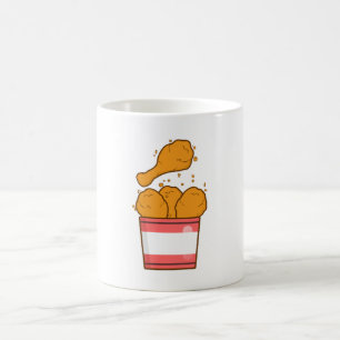 Caneca De Café Frango Frito Com Balde