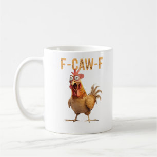 Caneca De Café Frango Gritando Divertido F Croac F Humor