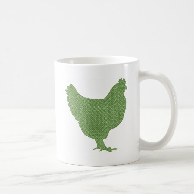 Caneca De Café Frango moderno engraçado (Direita)