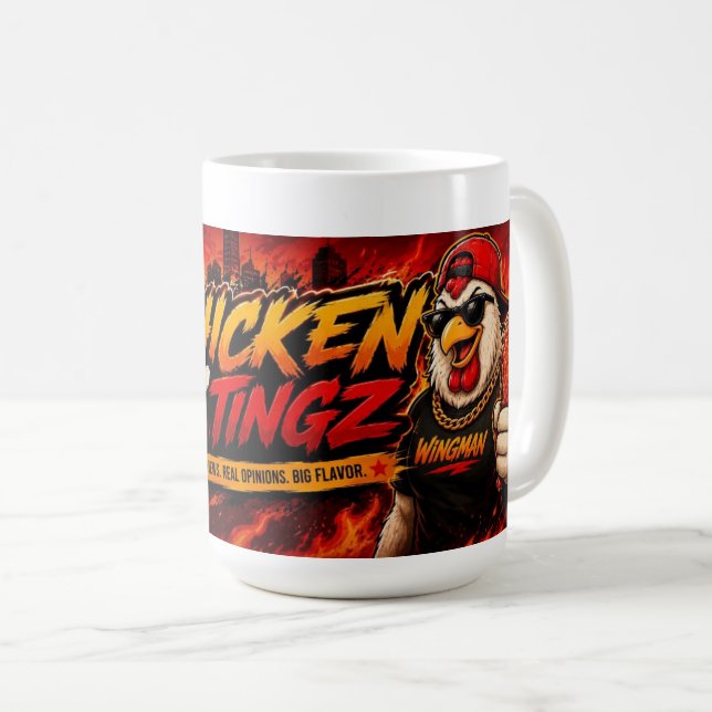 Caneca De Café frango N' tingz (Frente Esquerda)