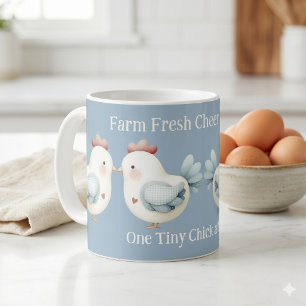 Caneca De Café Frango Pastel Cottagecore