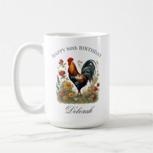 Caneca De Café Frango Rústico de Fazenda Chá de Cozinha Custm N