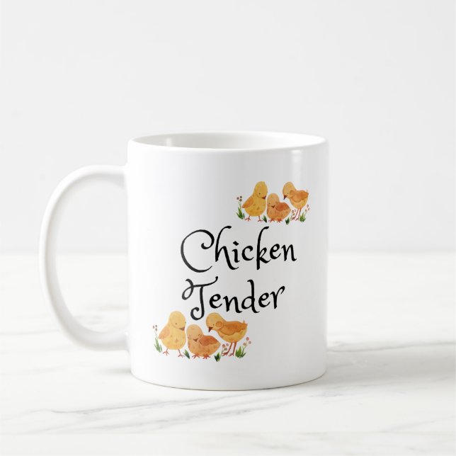 Caneca De Café Frango Tender com Pintinhos (Esquerda)
