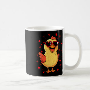 Caneca De Café Frango Valentin Sungles Coração Fofo Amantes 