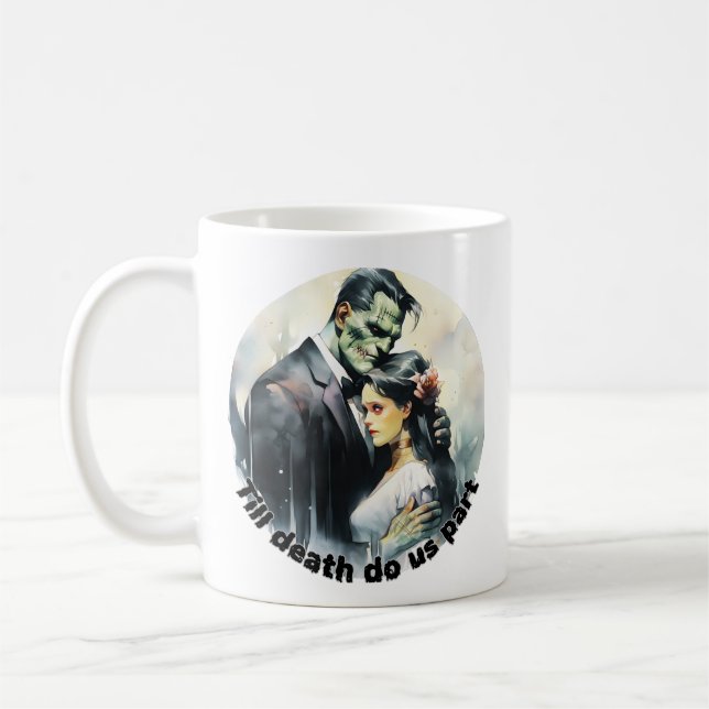 Caneca De Café Frankenstein e os presentes de aniversário da noiv (Esquerda)
