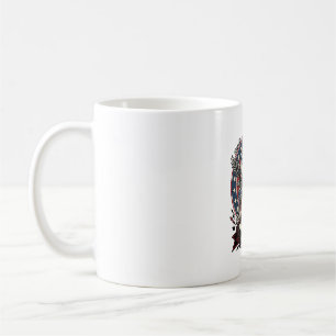 Caneca De Café Frankenstein Patriótico Brutal Horror Monstro Libe