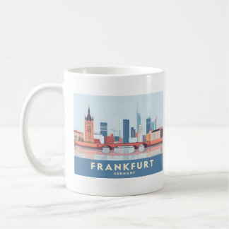 Caneca De Café Frankfurt Alemanha Pastel Viagem
