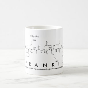 Caneca De Café Frankie peptide name mug
