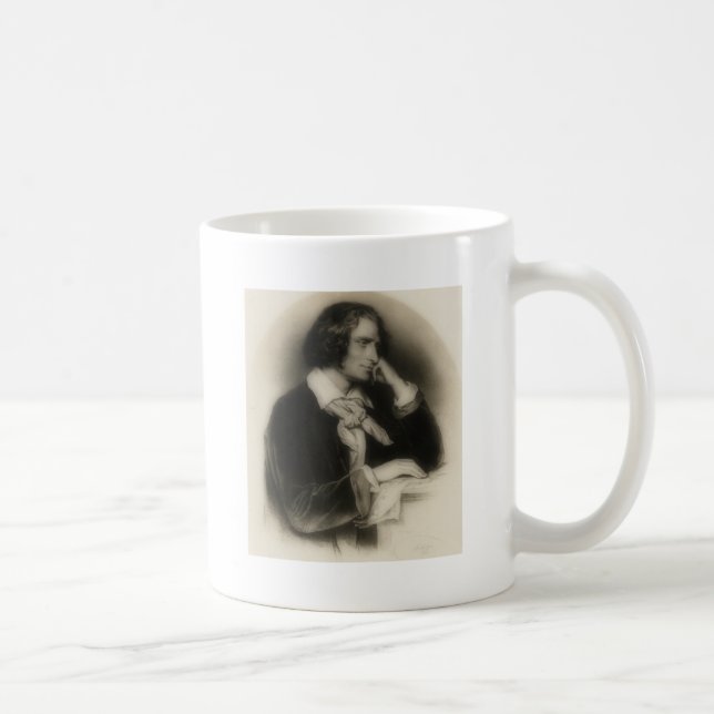Caneca De Café Franz Liszt novo - retrato (Direita)