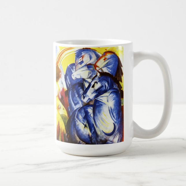 Caneca De Café Franz Marc a torre de cavalos azuis (Direita)