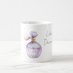 Caneca De Café Frasco de Perfume Lavanda Roxa