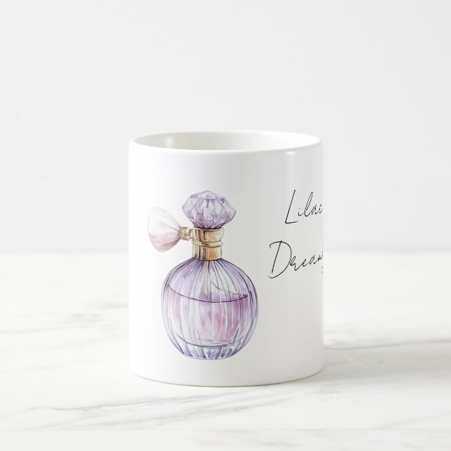 Caneca De Café Frasco de Perfume Lavanda Roxa (Centro)