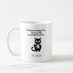Caneca De Café Frase de Gramática Perfeitamente Pontuada com Sign
