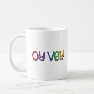 Caneca De Café Frase Ídica Engraçada - Oy Vey, Presente no Feri