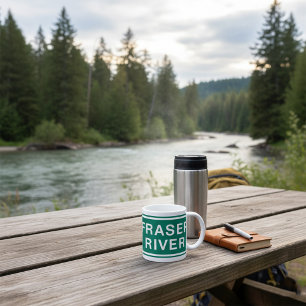 Caneca De Café Fraser River Highway Sinal Colúmbia Britânica Cana