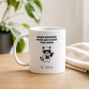 Caneca De Café Frases Brilham Histórias Verdadeiramente Começam A