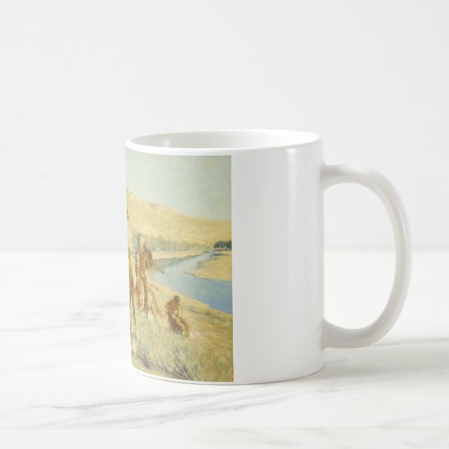 Caneca De Café Frederic Remington - Episódio da Arma de Buffalo (Direita)