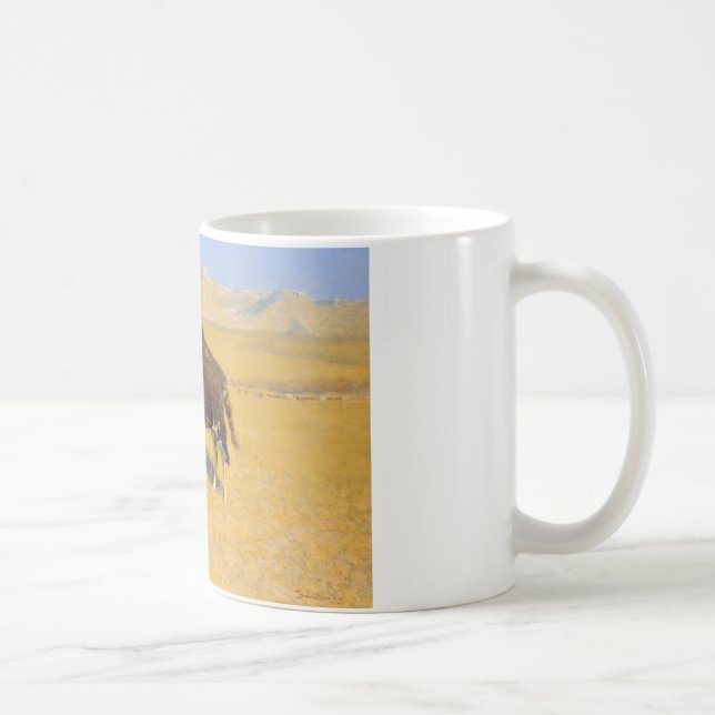 Caneca De Café Frederic Remington - Indianos Simulando Buffalo (Direita)