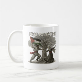 Caneca De Café Free Palestine Mug – Roots of Resistance