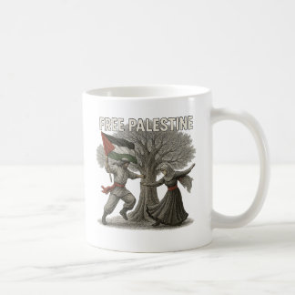 Caneca De Café Free Palestine Mug – Roots of Resistance