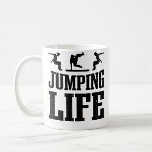 Caneca De Café Free Runner Saltando Vida Corrida Livre Parkour