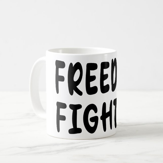 Caneca De Café Freedom Fighter (Frente Esquerda)