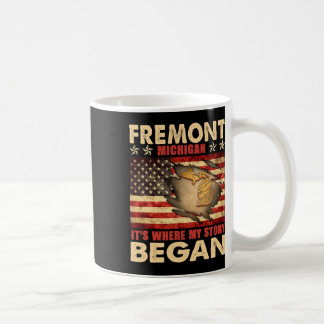 Caneca De Café Fremont Michigan Usa Flag 4 De Julho