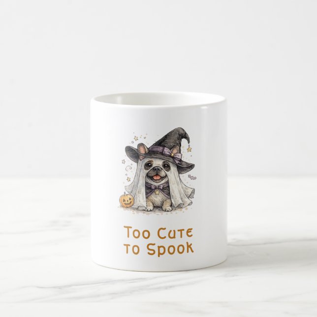 Caneca De Café French Bulldog Halloween Bruxa Fofa (Centro)