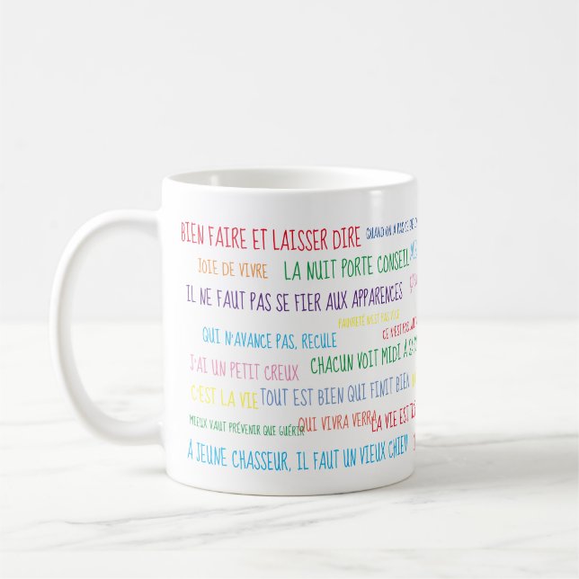 Caneca De Café French Sayings Classic Mug, 325 ml Coffee Mug (Esquerda)