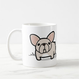 Caneca De Café Frenchie de creme