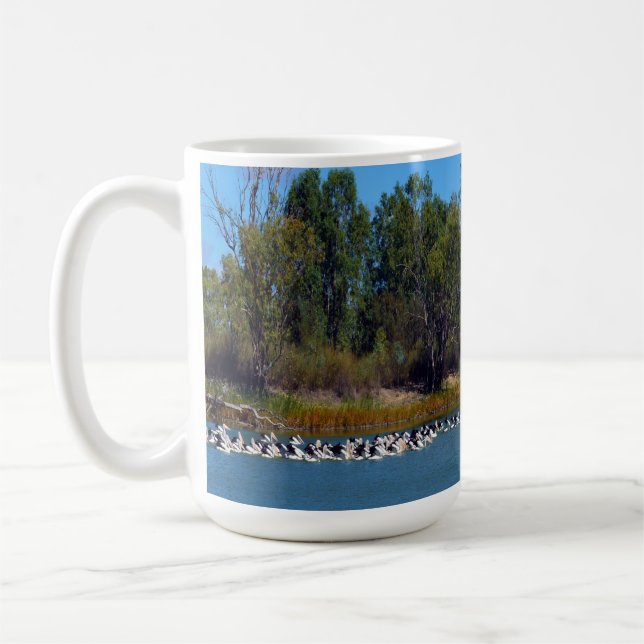 Caneca De Café Frenesi de Pesca de Pelicano, (Esquerda)