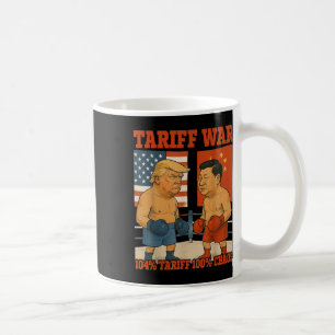 Caneca De Café Frente à Guerra Tarifária Trump Vs Xi Jinping Boxi