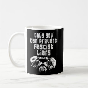Caneca De Café Frente Política Anti-Trump-Capitalista