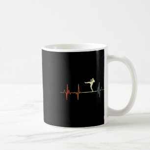 Caneca De Café Frequência Cardíaca de Kickboxing Vintage para Kic