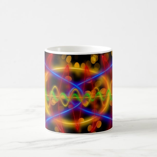 Caneca De Café Frequência de Energia por Ondas de abstrato (Centro)