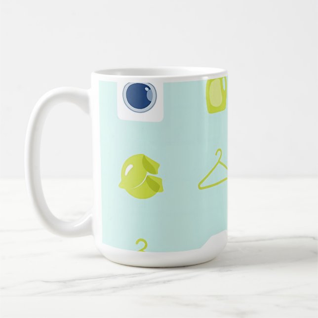 Caneca De Café Fresh Laundry Day Pattern (Esquerda)