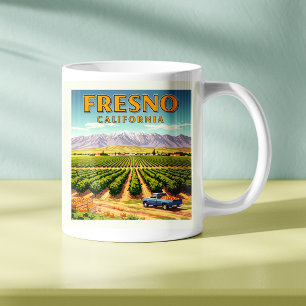 Caneca De Café Fresno Califórnia Vintage
