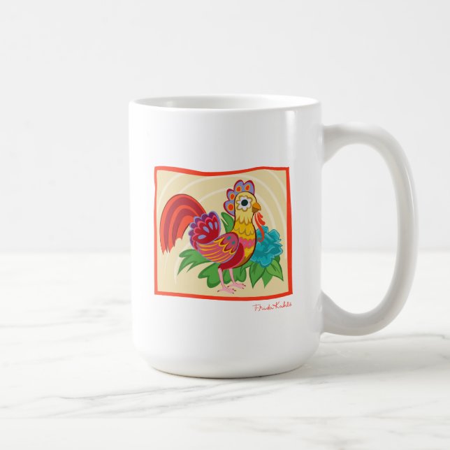 Caneca De Café Frida Kahlo Chicken Graphic (Direita)