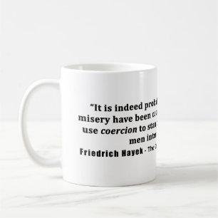 Caneca De Café Friedrich Hayek Cita Mais Danos Feitos Por Coopera